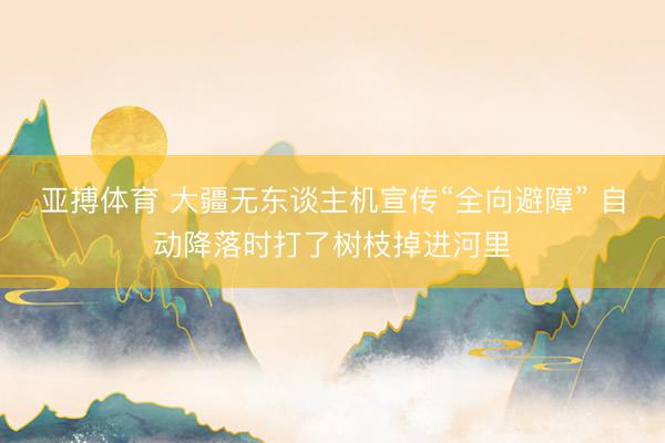 亚搏体育 大疆无东谈主机宣传“全向避障” 自动降落时打了树枝掉进河里