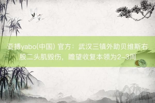 亚搏yabo(中国) 官方:武汉三镇外助贝维斯右股二头肌毁伤,瞻望收复本领为2-3周