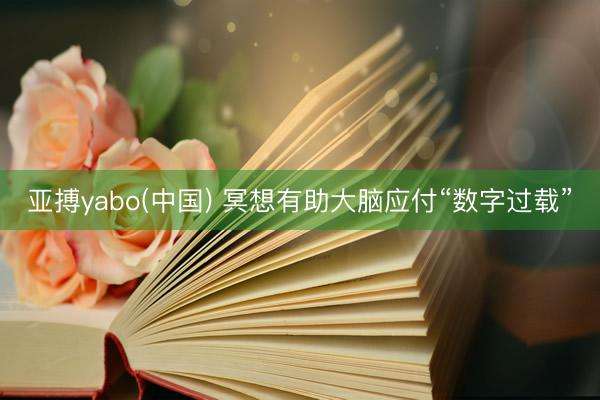亚搏yabo(中国) 冥想有助大脑应付“数字过载”